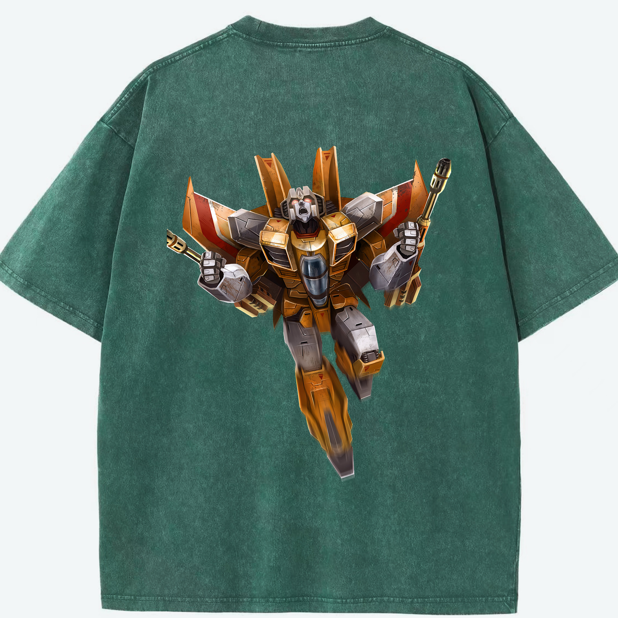 （画像用） Transformers トランスフォーマー 綿100% ヴィンテージ風 半袖Tシャツ（背面プリント）
